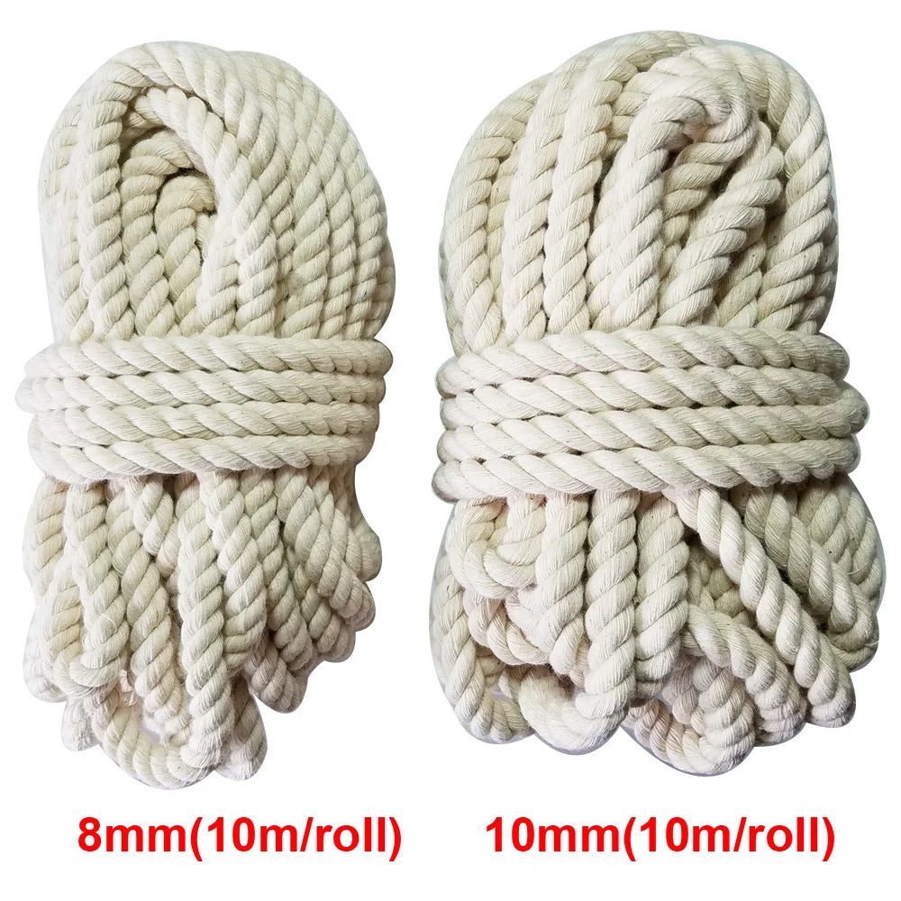 corde coton tissée rustique 100 naturelle 2mm 80m rouleau écologique haute ténacité blanc