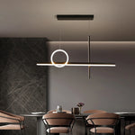 suspension lumineuse moderne or noir lignes géométriques led minimaliste