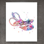 Une créature marine colorée et fantaisiste, avec des formes et des motifs abstraits, évoquant la diversité et la beauté de la vie sous-marine.