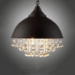 Suspension lumineuse moderne vintage noir transparentes pendantes chaîne étude salon