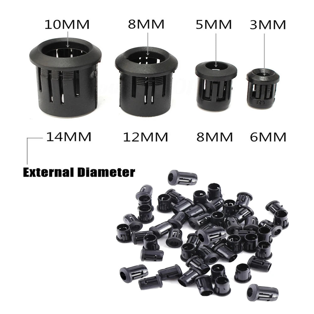 supports diode clip plastique noir 24v lvd 100 500 pièces 10mm 8mm 5mm 3mm