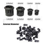 supports diode clip plastique noir 24v lvd 100 500 pièces 10mm 8mm 5mm 3mm
