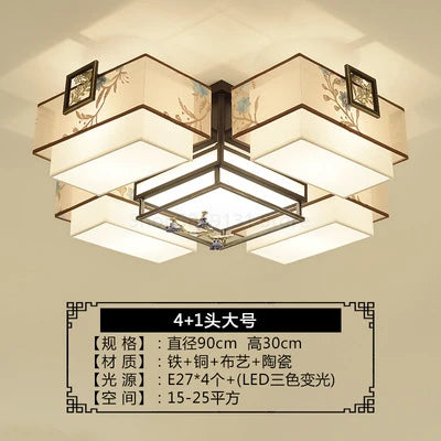 lampe suspendue moderne orientale têtes têtes fleurs feuilles cadre noir