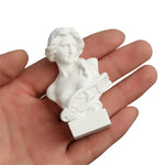 buste sculpté résine blanc détails granuleux classique réaliste décoration intérieureportrait miniature