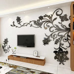 Sticker mural amovible sur un mur blanc dans un salon