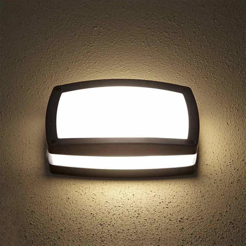 lampe murale moderne led 12w noir blanc ip65 ac85265v aluminium oeilletsextérieurintérieur