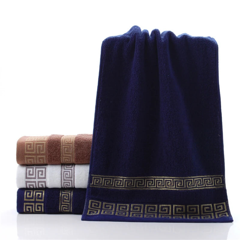 serviettes coton halloween marron blanc bleu violet motif géométrique doré rapide absorbantes 34x73cm