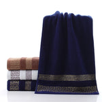 serviettes coton halloween marron blanc bleu violet motif géométrique doré rapide absorbantes 34x73cm
