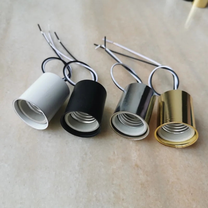 supports ampoules e14 e27 blanc noir moderne poterie douilles lampes fixations