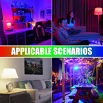 Ampoule LED RGB E14 spot rayures colorées moderne blanc opacité 50000h durée vie