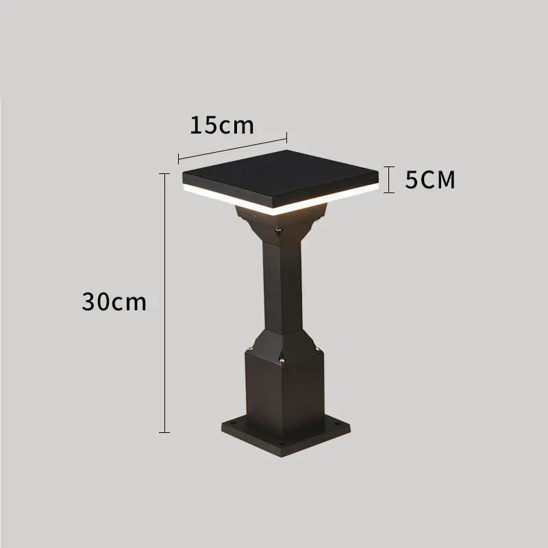 lampe solaire led étanche extérieure moderne noir ip55 flux lumineux 2492000 aluminium matériau