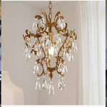 lustre or baroque cristal transparent classique ampoule e27 autonome chambre salle manger