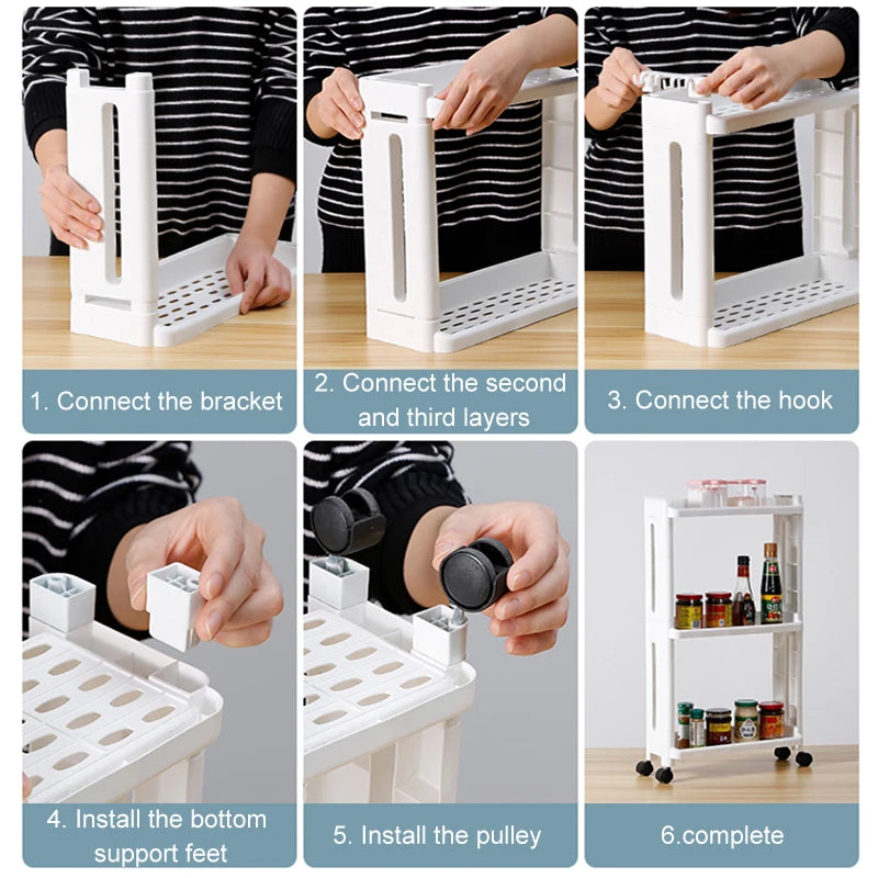 chariot rangement blanc moderne plateaux roulettes support cuisine respectueux environnement