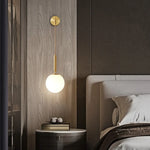 lampe murale moderne or blanc sphérique fixée éclairage chambre cuisine matériau fer led