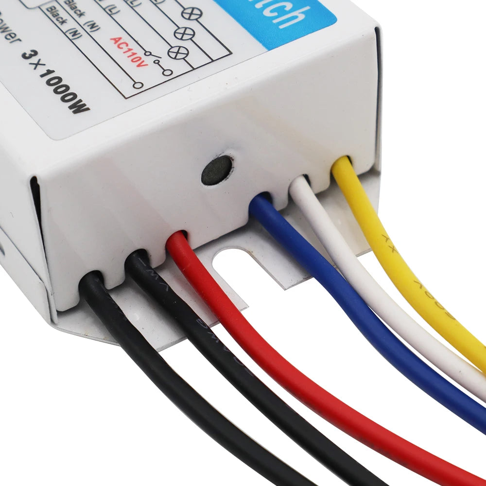 commutateur numérique blanc moderne câbles couleur tension AC110V 2/3 voies indépendants contrôle digital subsection