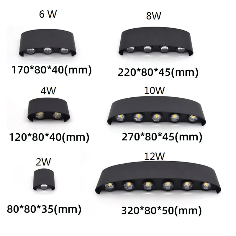 Détail de l'applique murale LED en aluminium avec éclairage chaud