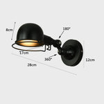 lampe murale rétro LED bras articulé noir doré industrielle éclairage chambre salon étude