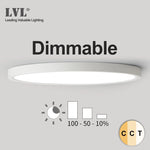 plafonnier led blanc moderne 24w 1080lm 10 15m² facile interrupteur mural