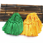 franges polyester 20cm pompons décoratifs vêtements rideaux opaques vert violet rouge