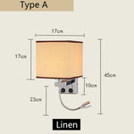 lampe murale moderne toile lin noir beige interrupteur usb 249 2000 lumens chambre cuisine