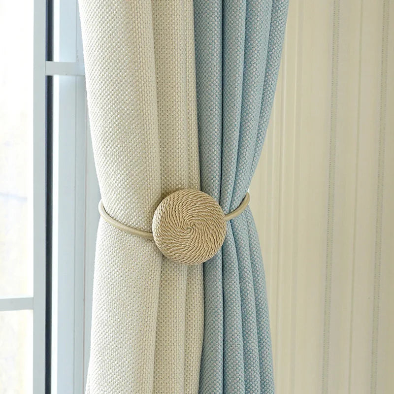 anneau rideau corde tressée beige clair décoration moderne maison easy to use