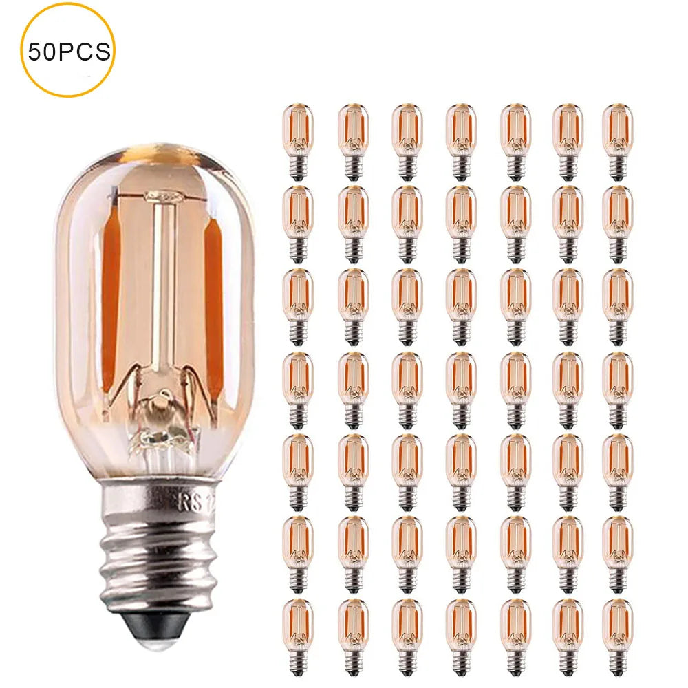 ampoules led filament vintage e12 e14 transparentes dorées 220v 25000h 2200k
