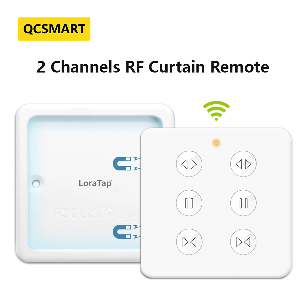 interrupteur rideau intelligent rf wifi google alexandre compatible motor stores télécommande noire moderne