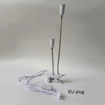 lampe flexible deux lumières pinces clipser blanc noir moderne fonctionnelle