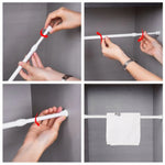 tige télescopique réglable blanc moderne adhésif 18 27cm 25 40cm 30 50cm 40 70cm