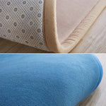 Tapis uni jaune pour chambre d'enfant, anti-chute
