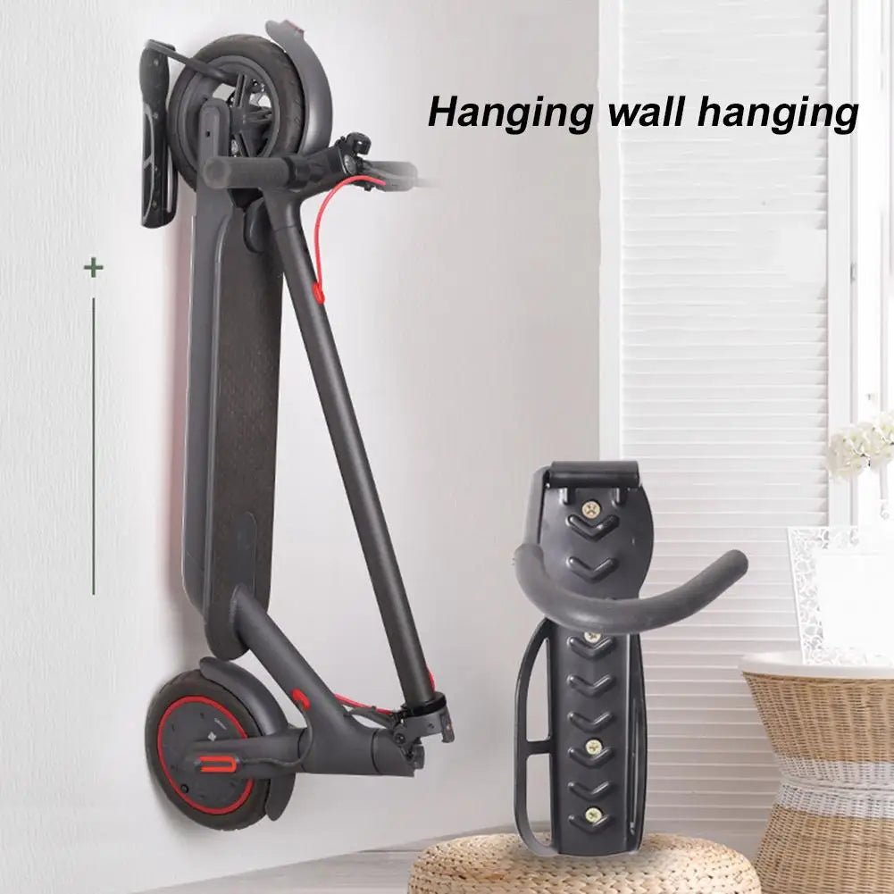 support mural scooter électrique pliant Xiaomi Ninebot charge 50kg motif gravé vis fixations modernes