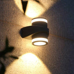 applique murale led moderne noir blanc spirale contemporaine fixations lumière chaude 6w