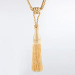 accessoires rideau attaches pompons franges tressage corde beige doré blanc cassé bohème classique