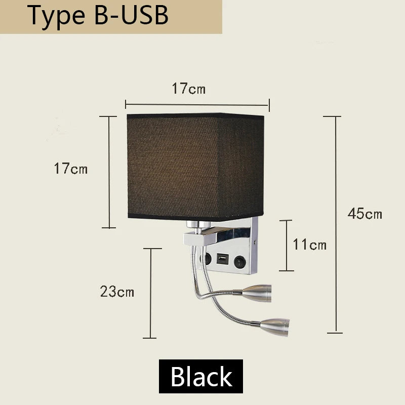 lampe murale moderne beige chrome toile lin interrupteur spot e27 cuisine chambre coucher entrée