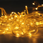guirlande lumineuse led blanc doré décoration noël mariage fête intérieur aménagement maison moderne