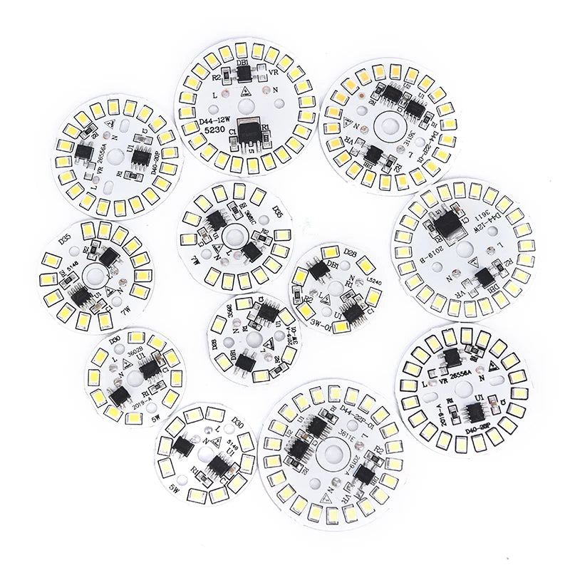 plaque led circulaire diodes blanc moderne 12w 15w 3w 5w 7w 9w opaquet
