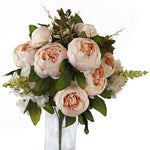 bouquet fleurs artificielles pivoine romantique intérieur décoration maison anniversaire mariage baby shower
