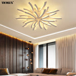 plafonnier led moderne acrylique blanc noir télécommande éclairage quotidien chambre salon moderne ultrafin