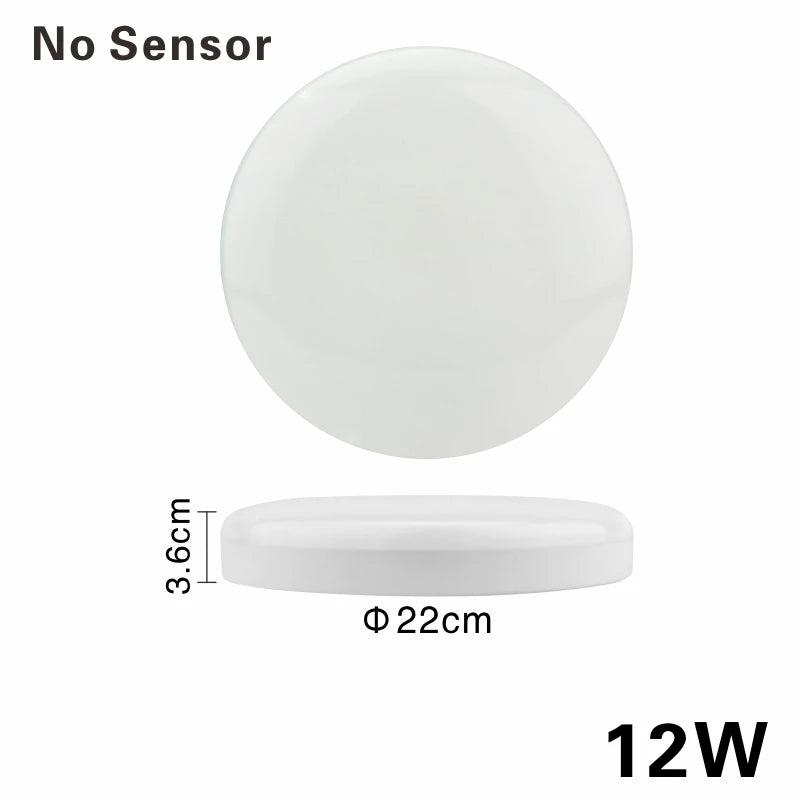 plafonnier led blanc moderne surface motion sensor 220v 12w 24w