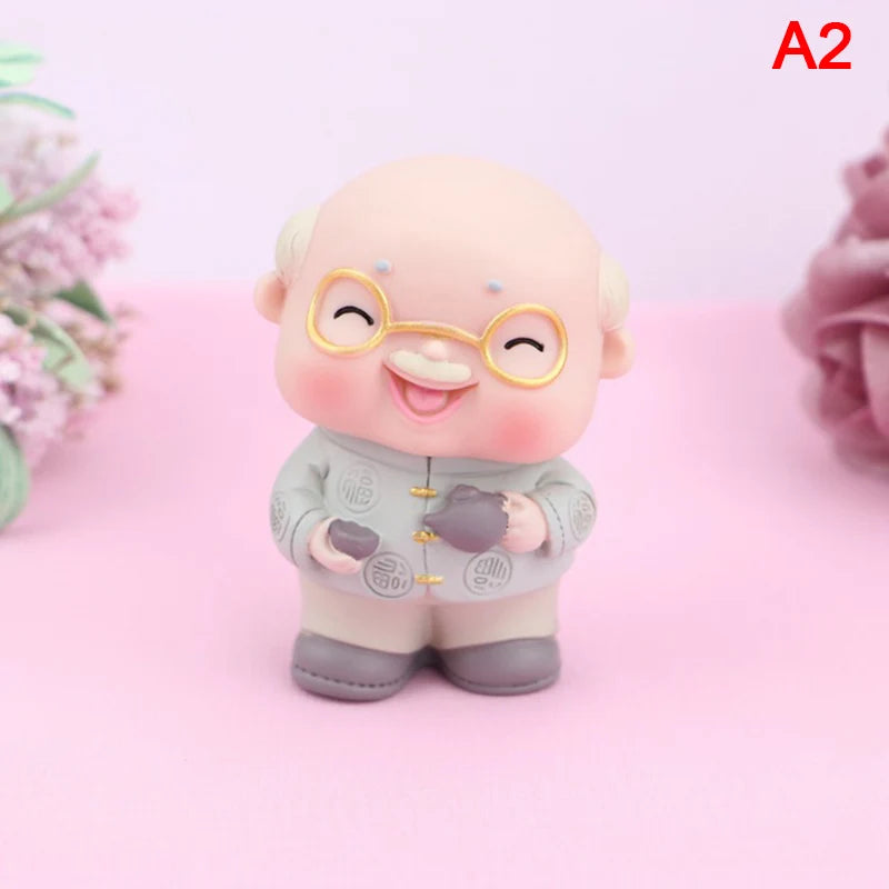 décoration gâteau résine figurines motifs floraux blanc rose mignon cartoony angel pattern