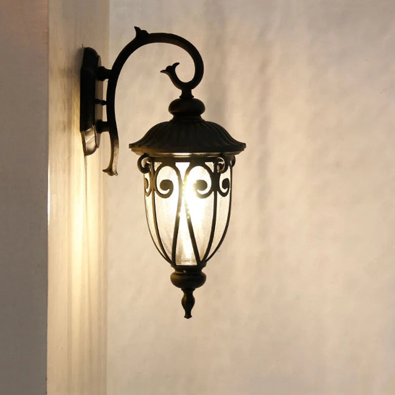lampe murale classique ornements floraux verre translucide vintage éclairage chambre salle bains entrée étude