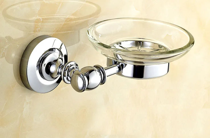 ensemble accessoires salle bain chrome blanc porte savon distributeur brosse wc tasse motif