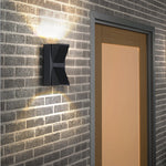 applique murale contemporaine aluminium noir géométrique led résistante l'eau fixée mur lumière d'intérieur industrielle