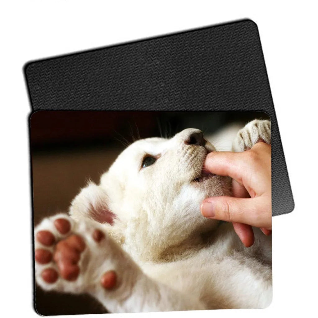 tapis souris personnalisable caoutchouc blanc imprimé photo moderne résistant antidérapant