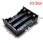 boîte rangement batterie 18650 noir pratique 7.9cm 2.1cm 7.7cm slot