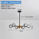 lustre led moderne sphères translucides noir doré bubble light semi encastrée(touches)