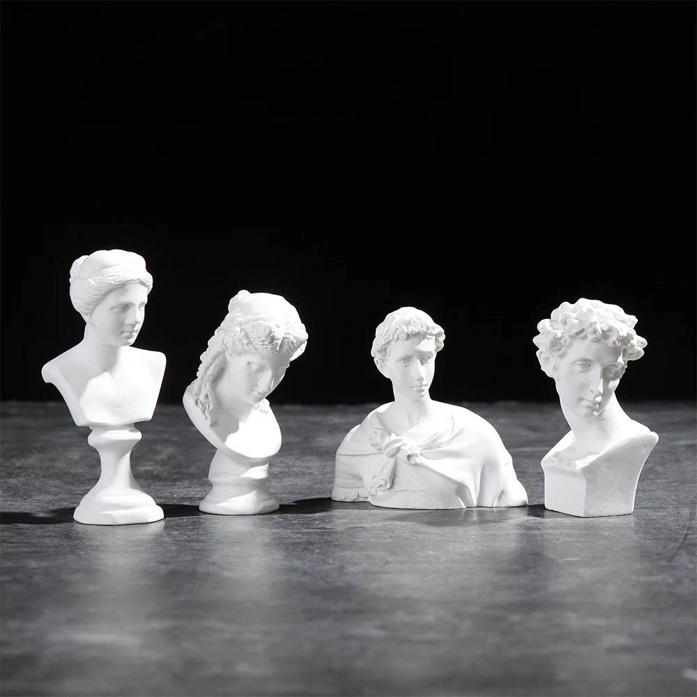 buste sculpté résine blanc sculpture grecque décoration intérieure ornement pratique dessin