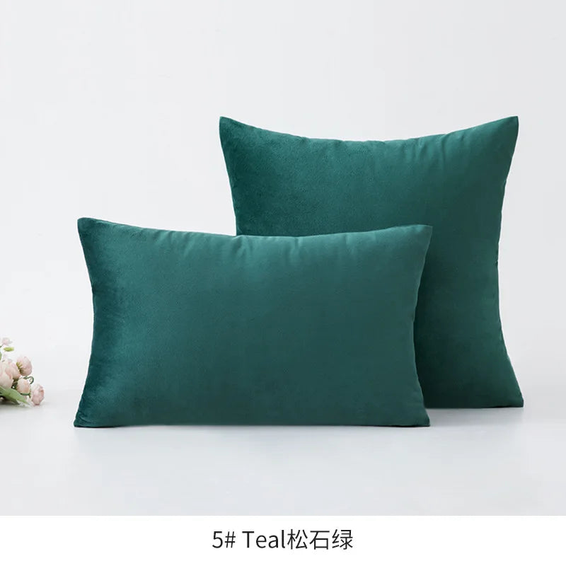 housse coussin violet velours doux décoration canapé chambre lit moderne unis 30x50cm 45x45cm