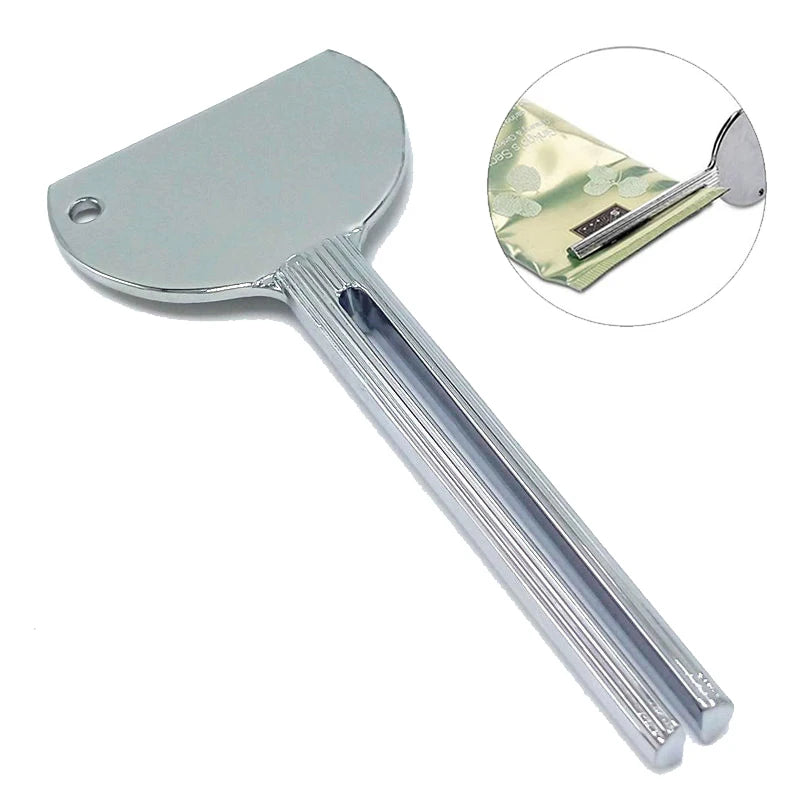 squeeze tube dentifrice acier inoxydable moderne facile nettoyer argenté lisse rainuré utilitaire 3.5cm 8.5cm