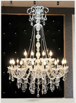 lustre crystal transparent doré motifs floraux classique baroque led 110v 220v